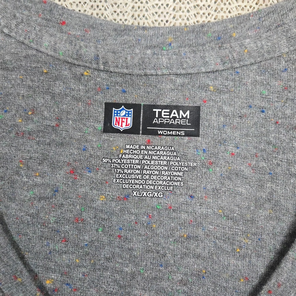 Pittsburgh‎ Steelers Shirt Womens XL Gray V-Neck NFL Football Team Apparel - Picture 4 of 8